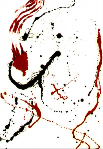 Dripping Figura 9 - 100x70cm - Óleo Papel Satinado 1.100 G - 2002